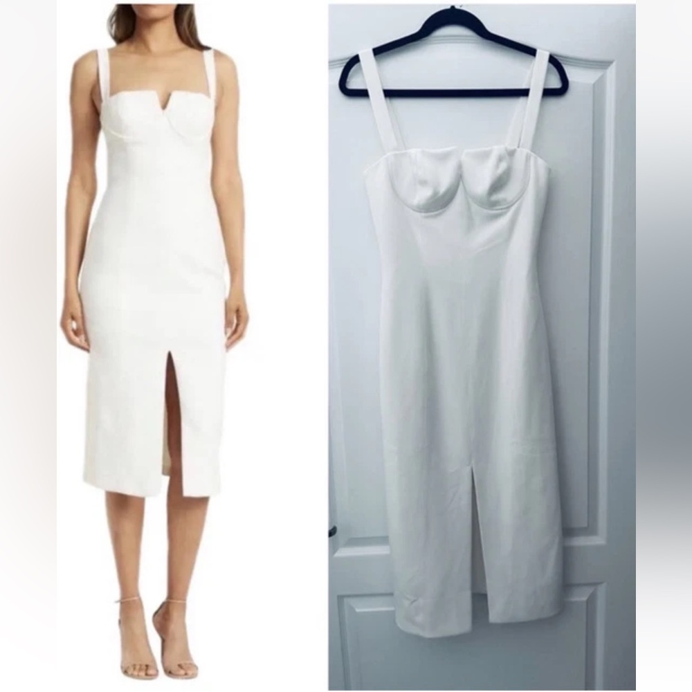 MISHA Collection white midi dress US6